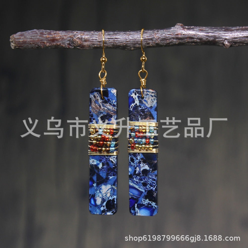 Emperor Stone Healing Crystal Earrings