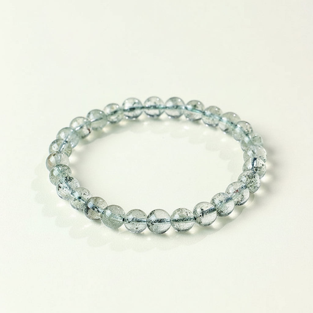Natural Green Phantom Quartz Beaded Bracelet