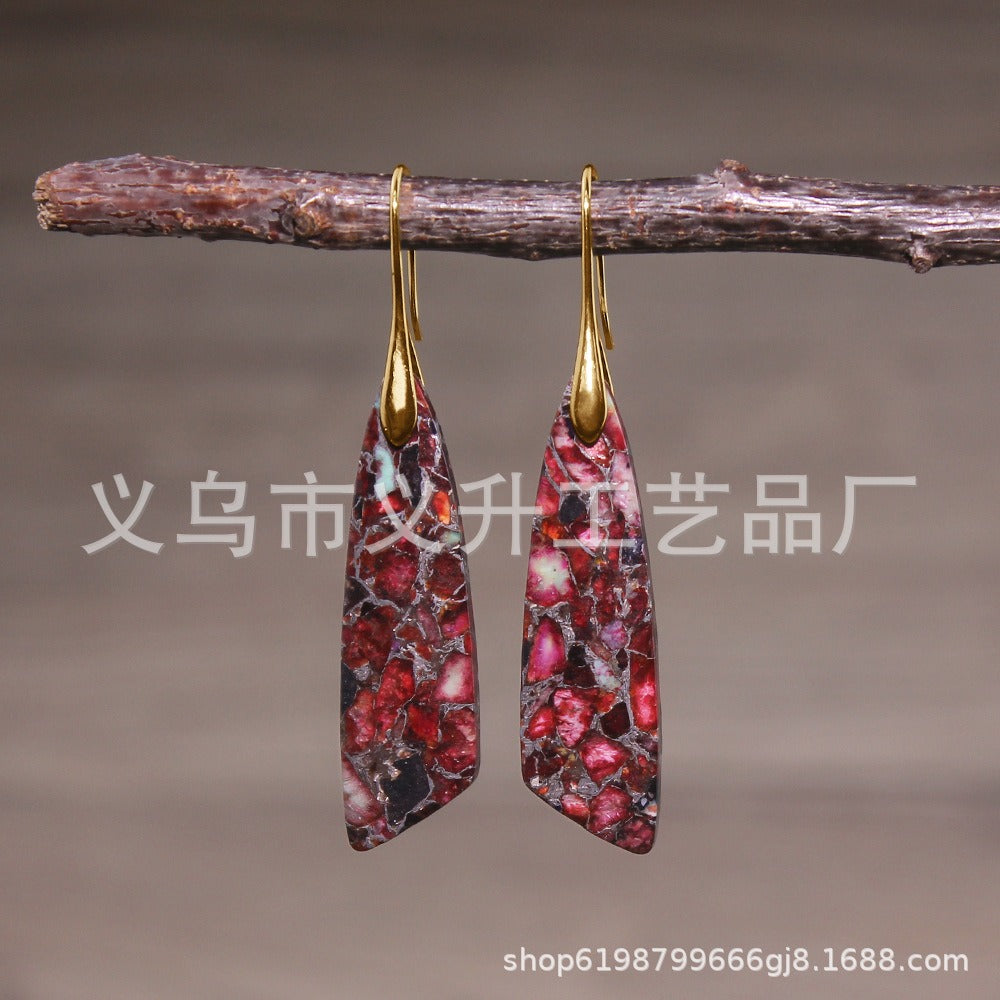 Emperor Stone Healing Crystal Earrings