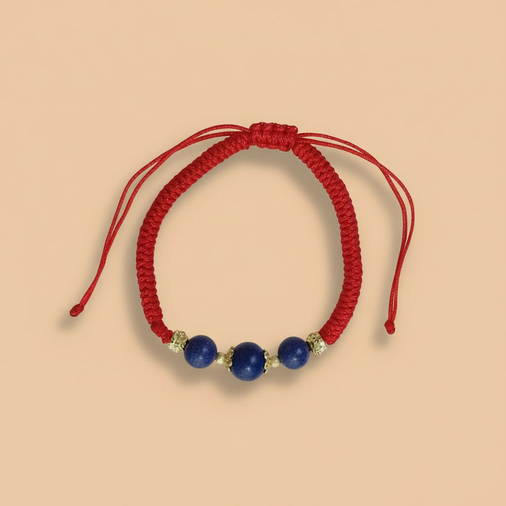 Purple Aura Hexiang Bead Braided Bracelet