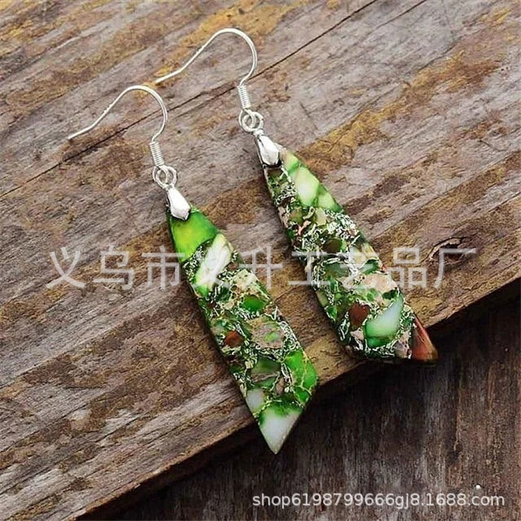 Emperor Stone Healing Crystal Earrings