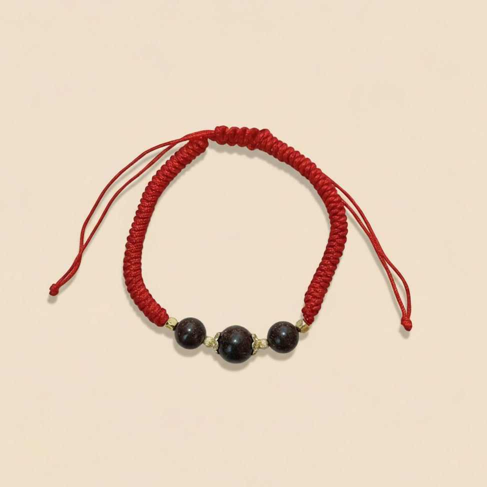 Tibetan Medicinal Hexiang Bead Braided Bracelet
