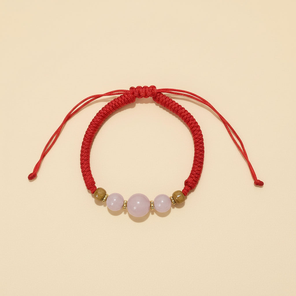 White Dragon Resin Hexiang Bead Braided Bracelet