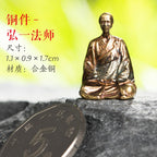 Mini Meditation Buddha Metal Monk Serenity Home Decoration