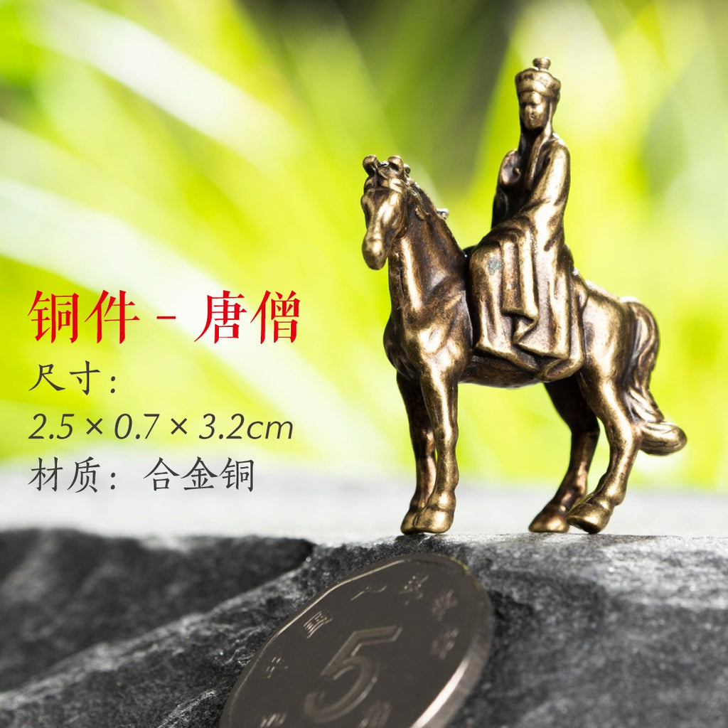 Mini Meditation Buddha Metal Monk Serenity Home Decoration