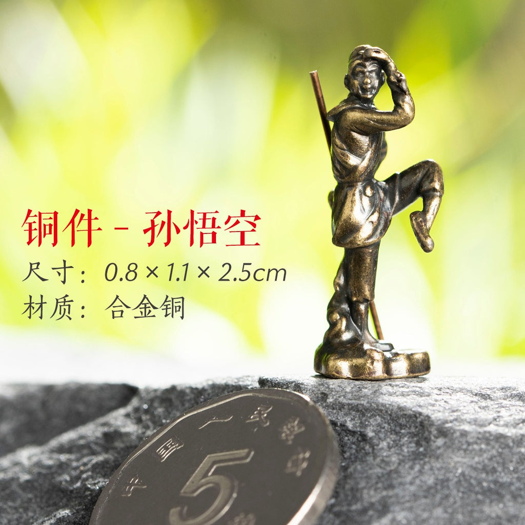 Mini Meditation Buddha Metal Monk Serenity Home Decoration