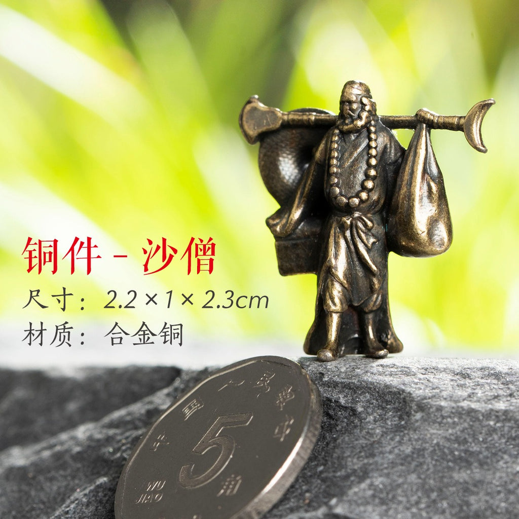 Mini Meditation Buddha Metal Monk Serenity Home Decoration