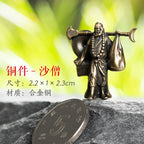Mini Meditation Buddha Metal Monk Serenity Home Decoration