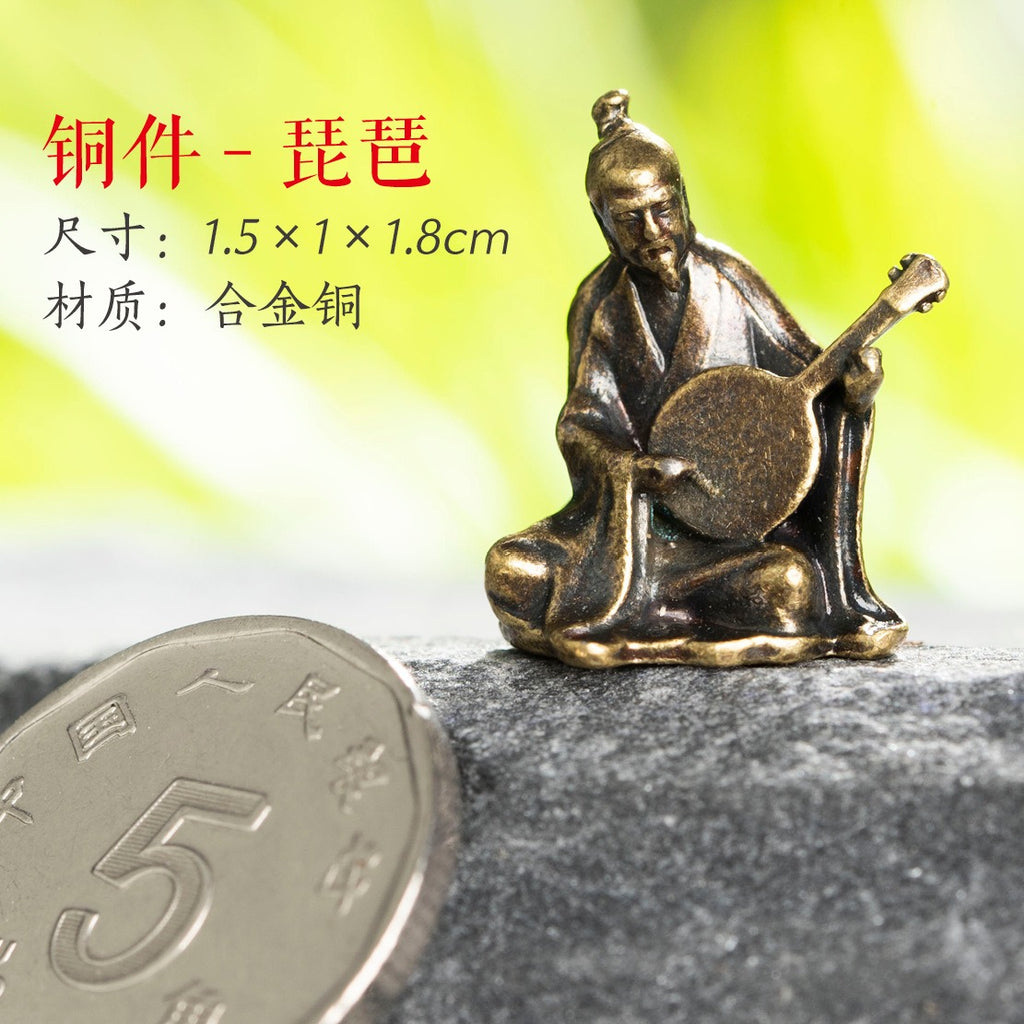Mini Meditation Buddha Metal Monk Serenity Home Decoration