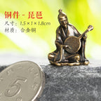 Mini Meditation Buddha Metal Monk Serenity Home Decoration