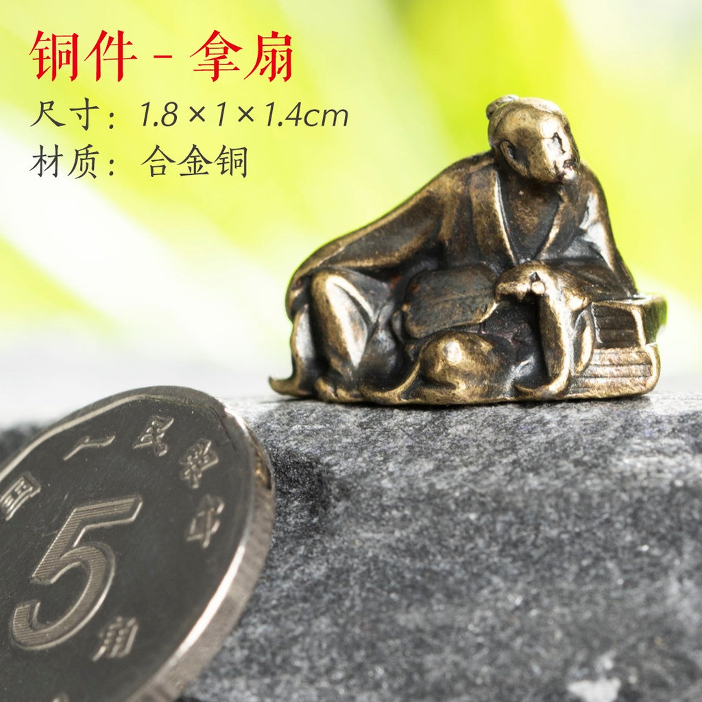 Mini Meditation Buddha Metal Monk Serenity Home Decoration