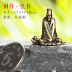 Mini Meditation Buddha Metal Monk Serenity Home Decoration