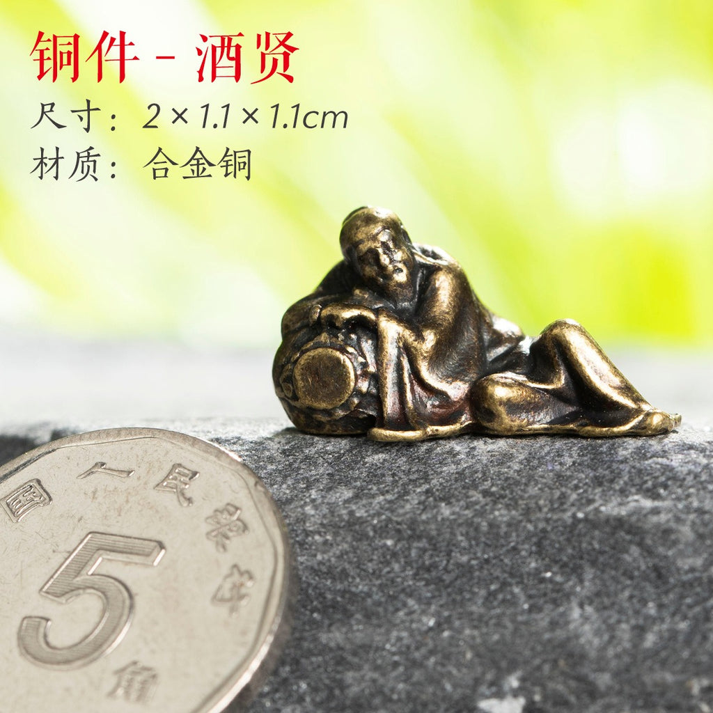 Mini Meditation Buddha Metal Monk Serenity Home Decoration