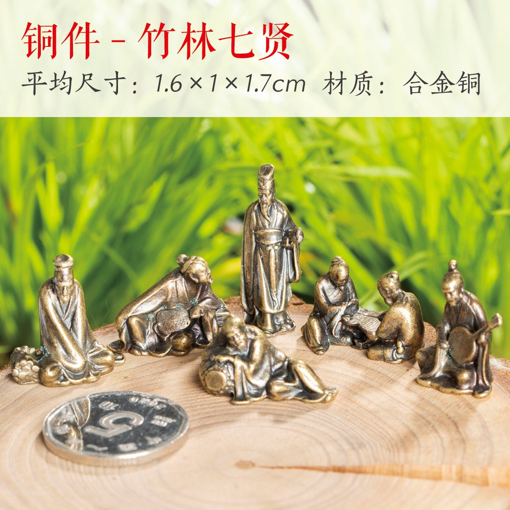 Mini Meditation Buddha Metal Monk Serenity Home Decoration