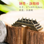 Mini Meditation Buddha Metal Monk Serenity Home Decoration