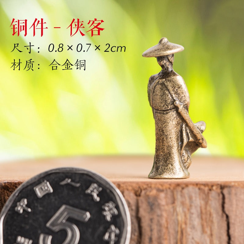 Mini Meditation Buddha Metal Monk Serenity Home Decoration