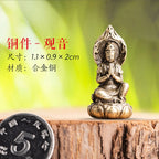 Mini Meditation Buddha Metal Monk Serenity Home Decoration