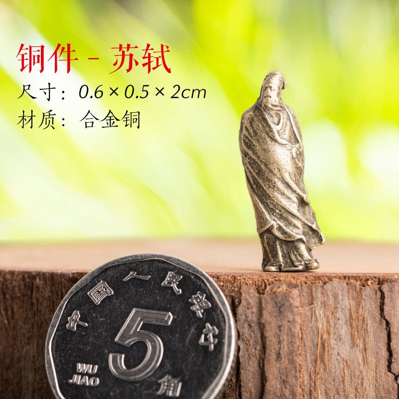 Mini Meditation Buddha Metal Monk Serenity Home Decoration