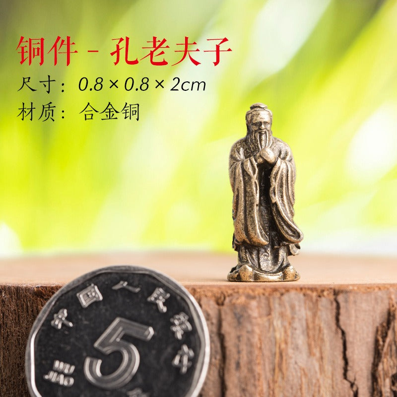 Mini Meditation Buddha Metal Monk Serenity Home Decoration