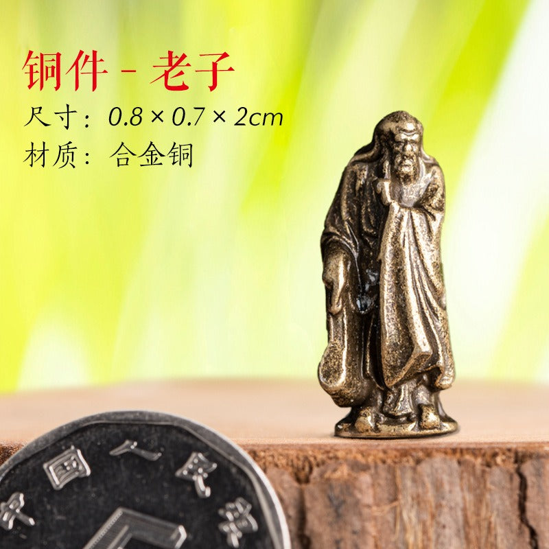 Mini Meditation Buddha Metal Monk Serenity Home Decoration