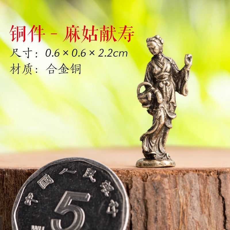 Mini Meditation Buddha Metal Monk Serenity Home Decoration