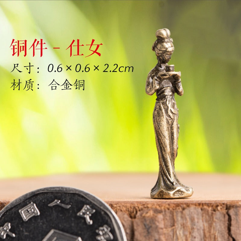 Mini Meditation Buddha Metal Monk Serenity Home Decoration