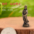 Mini Meditation Buddha Metal Monk Serenity Home Decoration