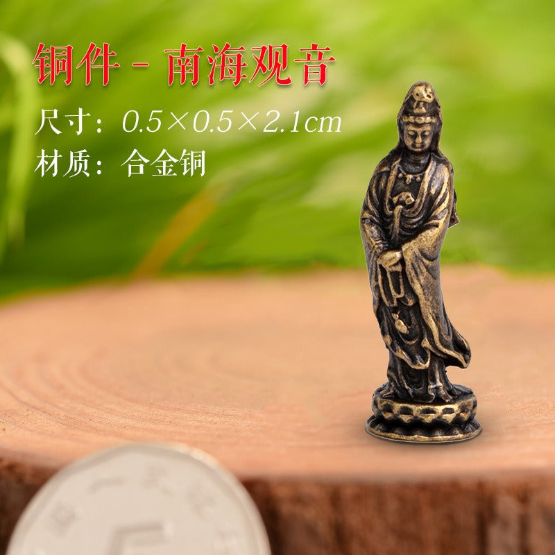 Mini Meditation Buddha Metal Monk Serenity Home Decoration