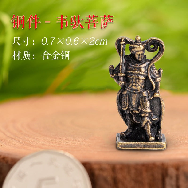 Mini Meditation Buddha Metal Monk Serenity Home Decoration