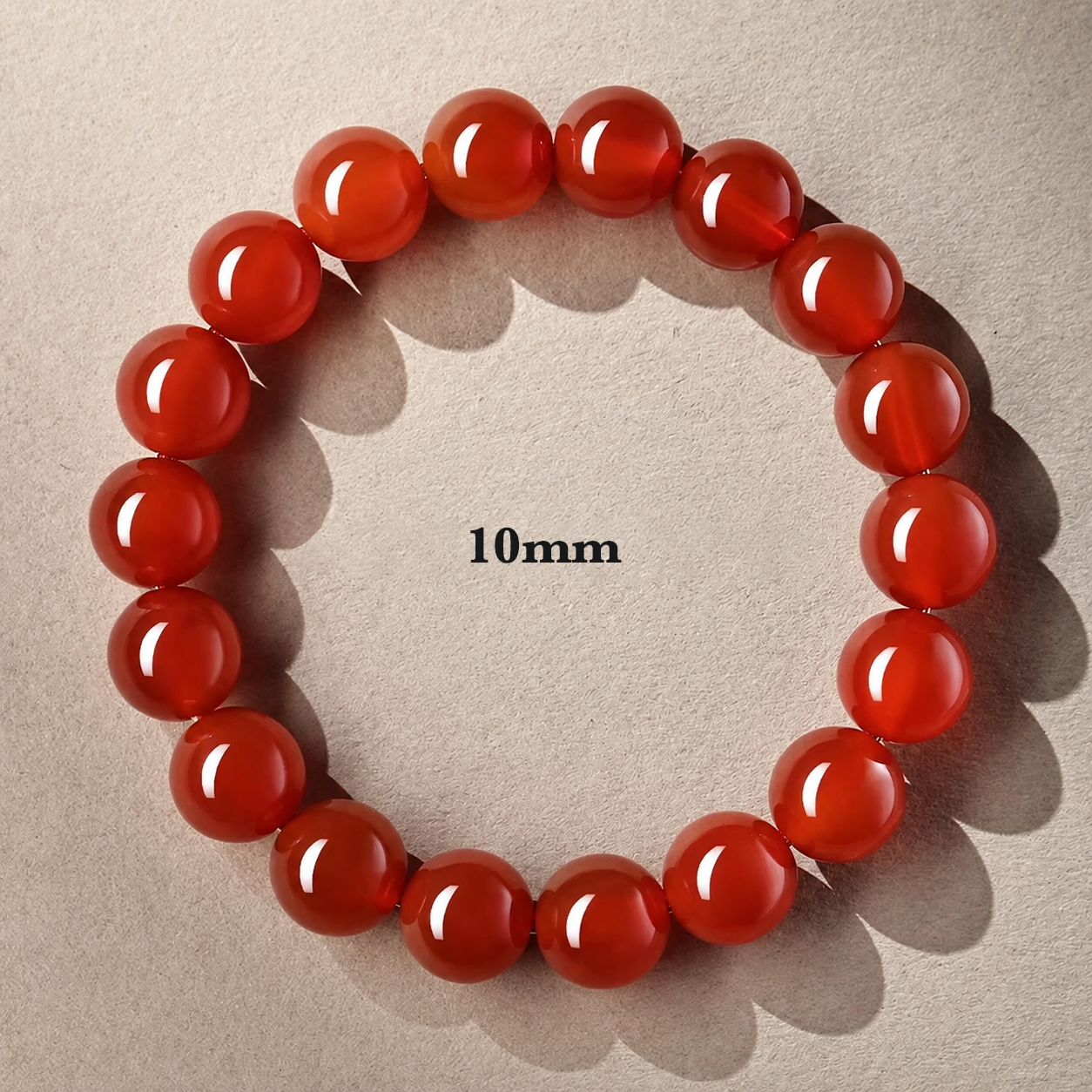 Red Agate Vitality & Protection Beaded Bracelet