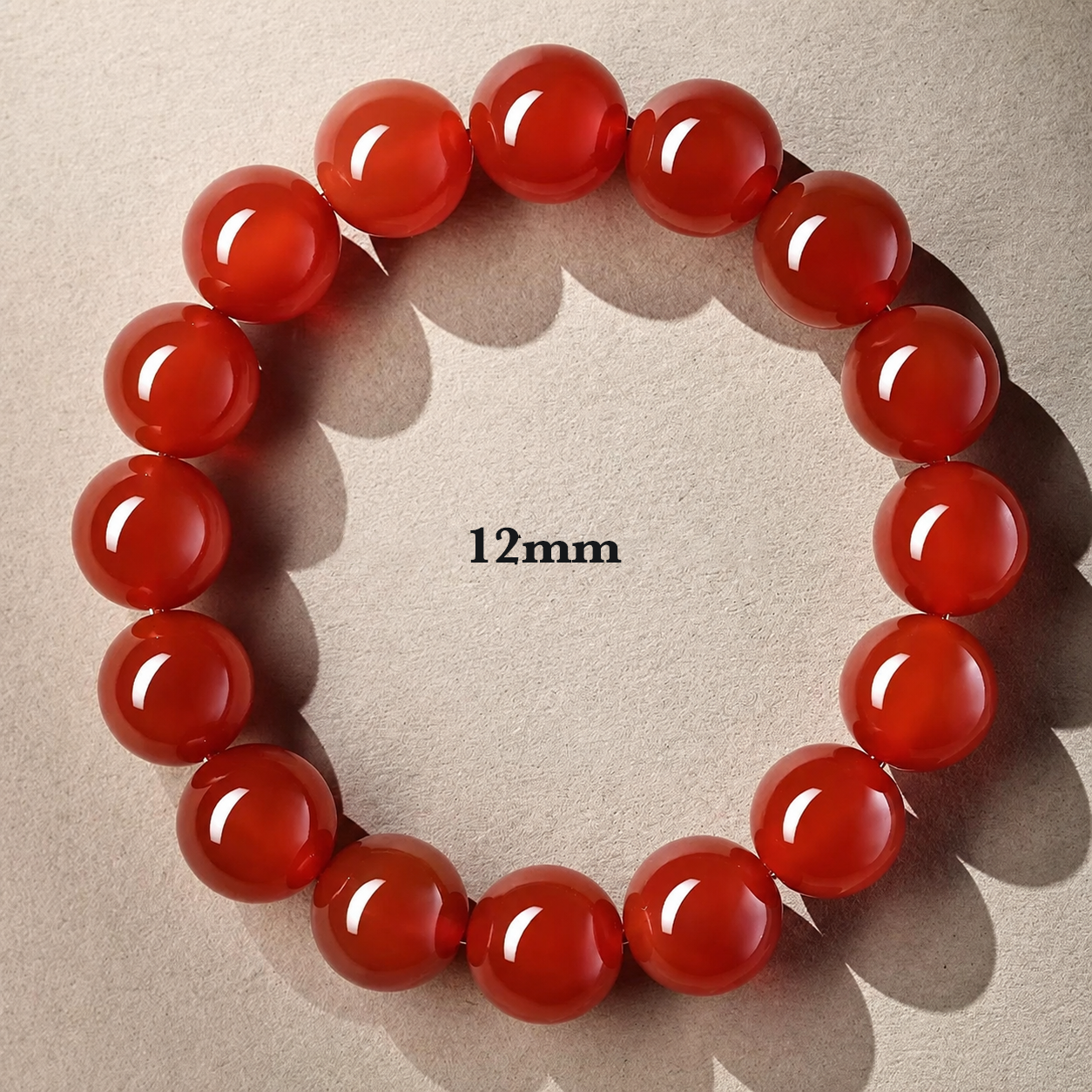 Red Agate Vitality & Protection Beaded Bracelet