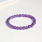 Natural Dreamy Amethyst Bead Bracelet