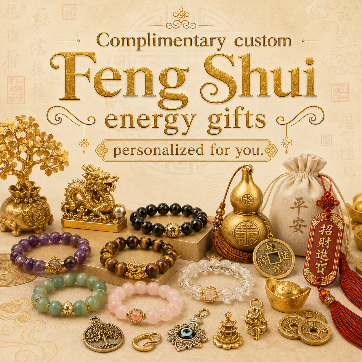 In-depth Feng Shui analysis and solutions + customized Feng Shui items tailored for you