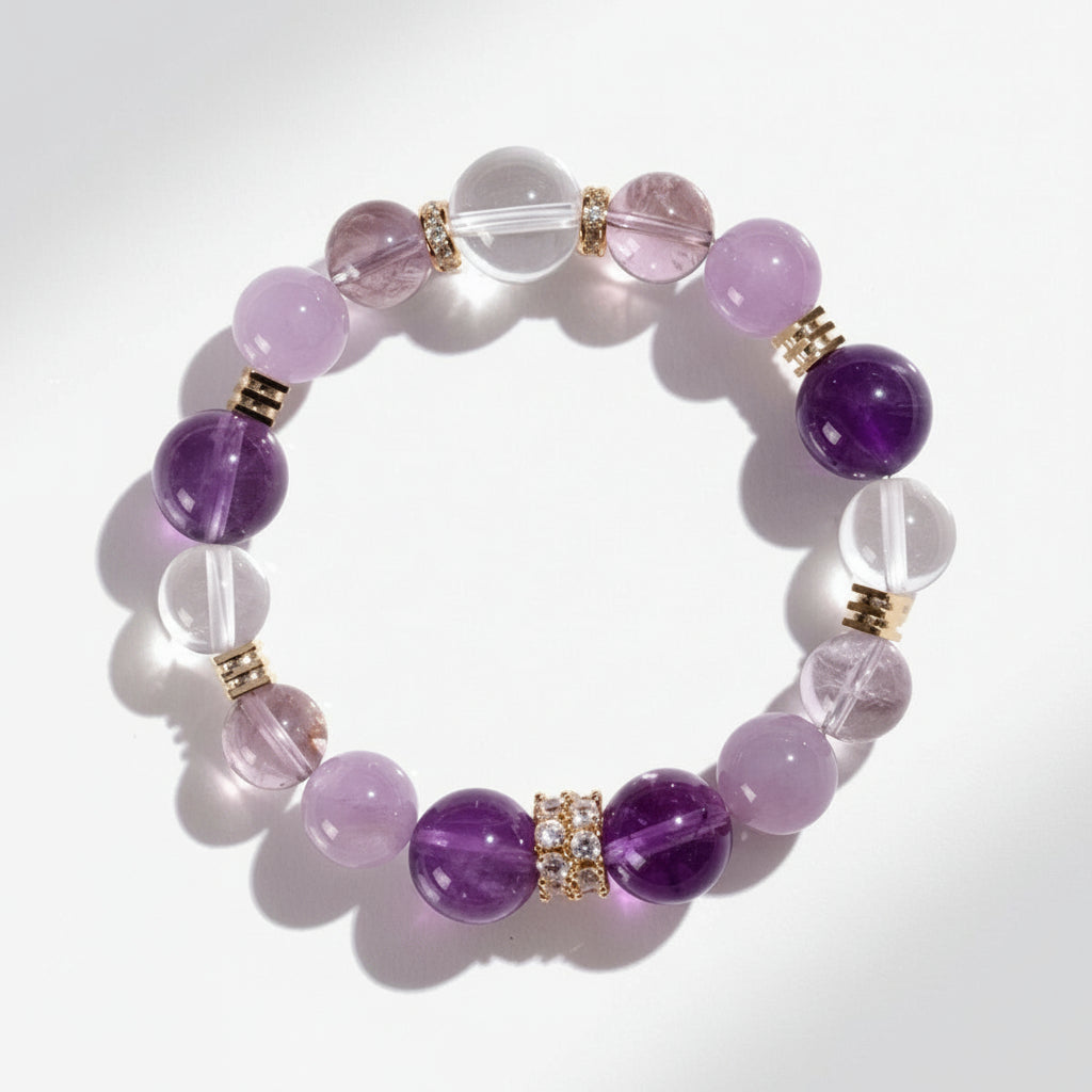 Natural Yellow Topaz & Tiger Eye Crystal Bead Bracelet