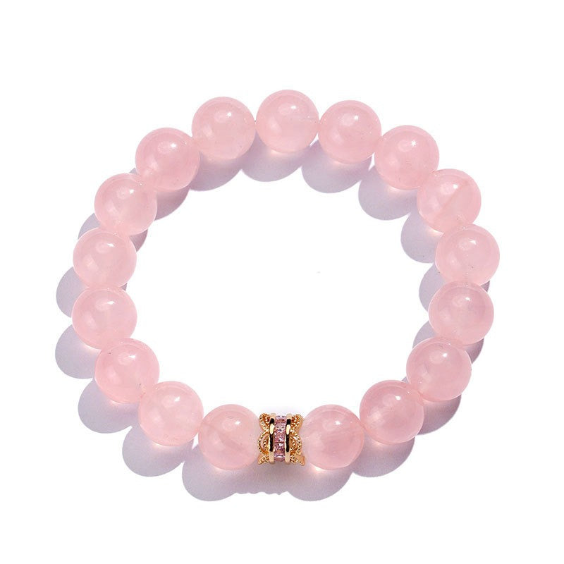 Madagascar Rose Quartz Women’s Artisan Bead Bracelet