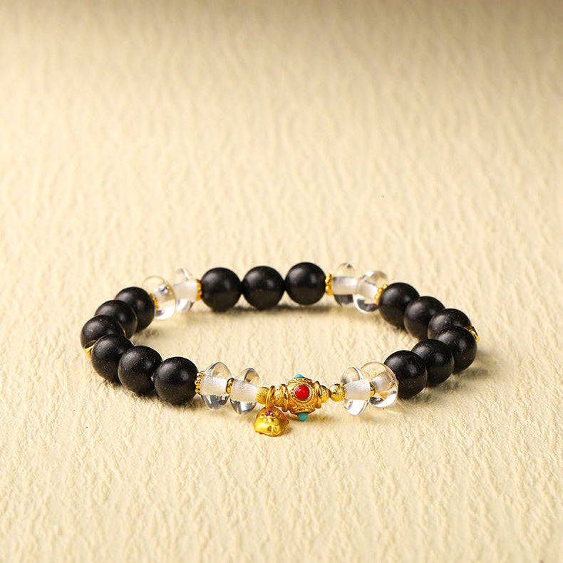 Black Dragon Resin Crystal Bracelet