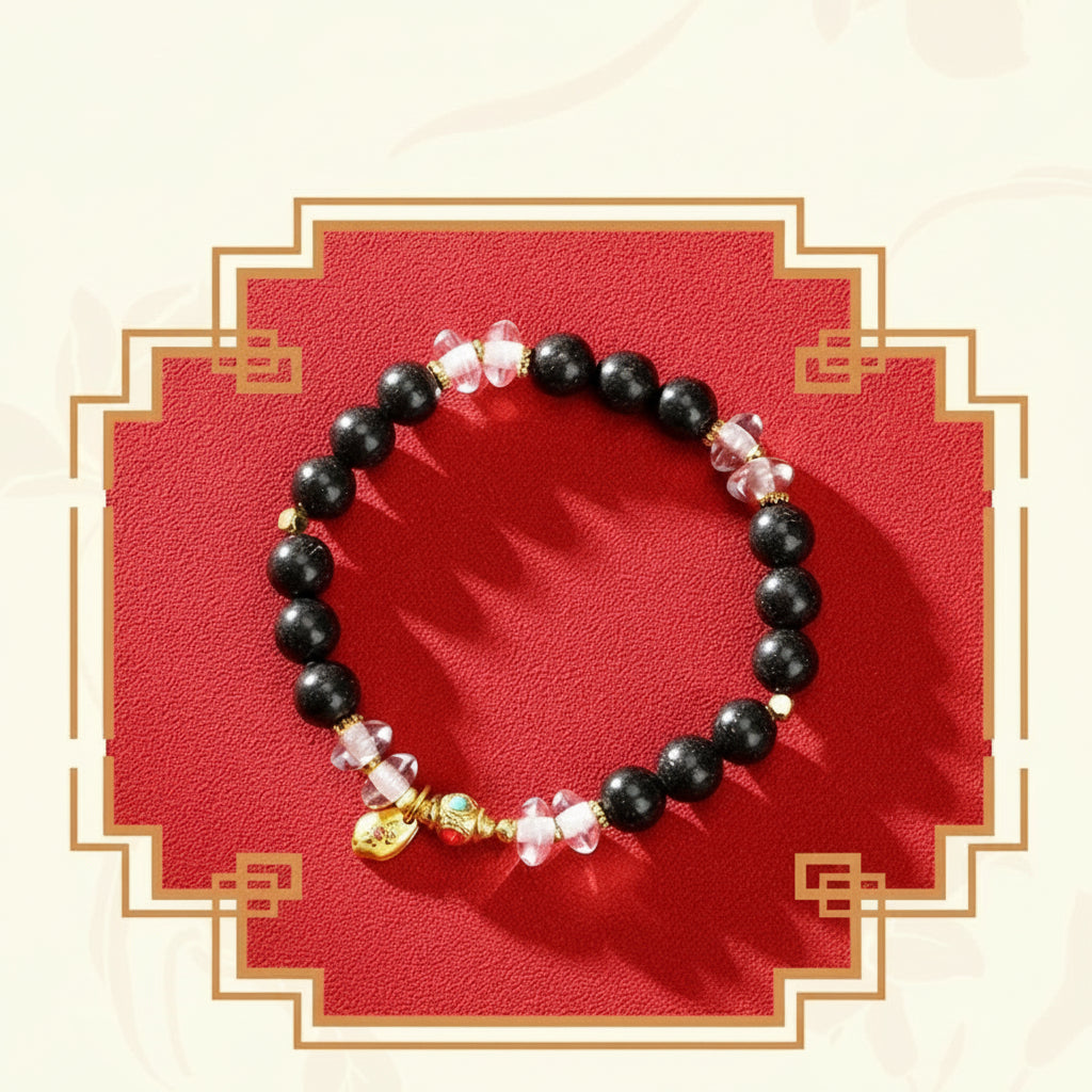 Black Dragon Resin Crystal Bracelet