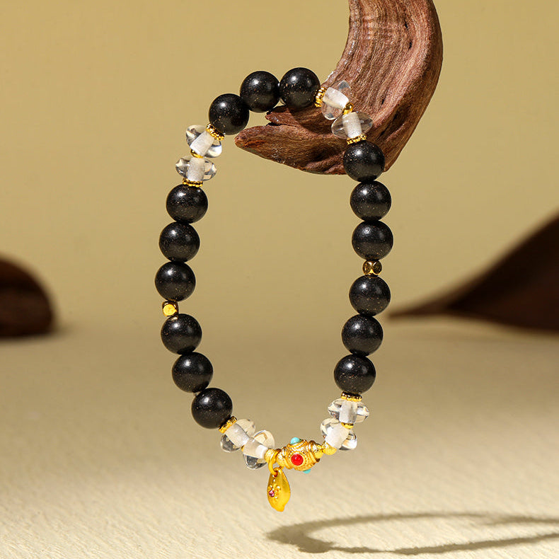 Black Dragon Resin Crystal Bracelet