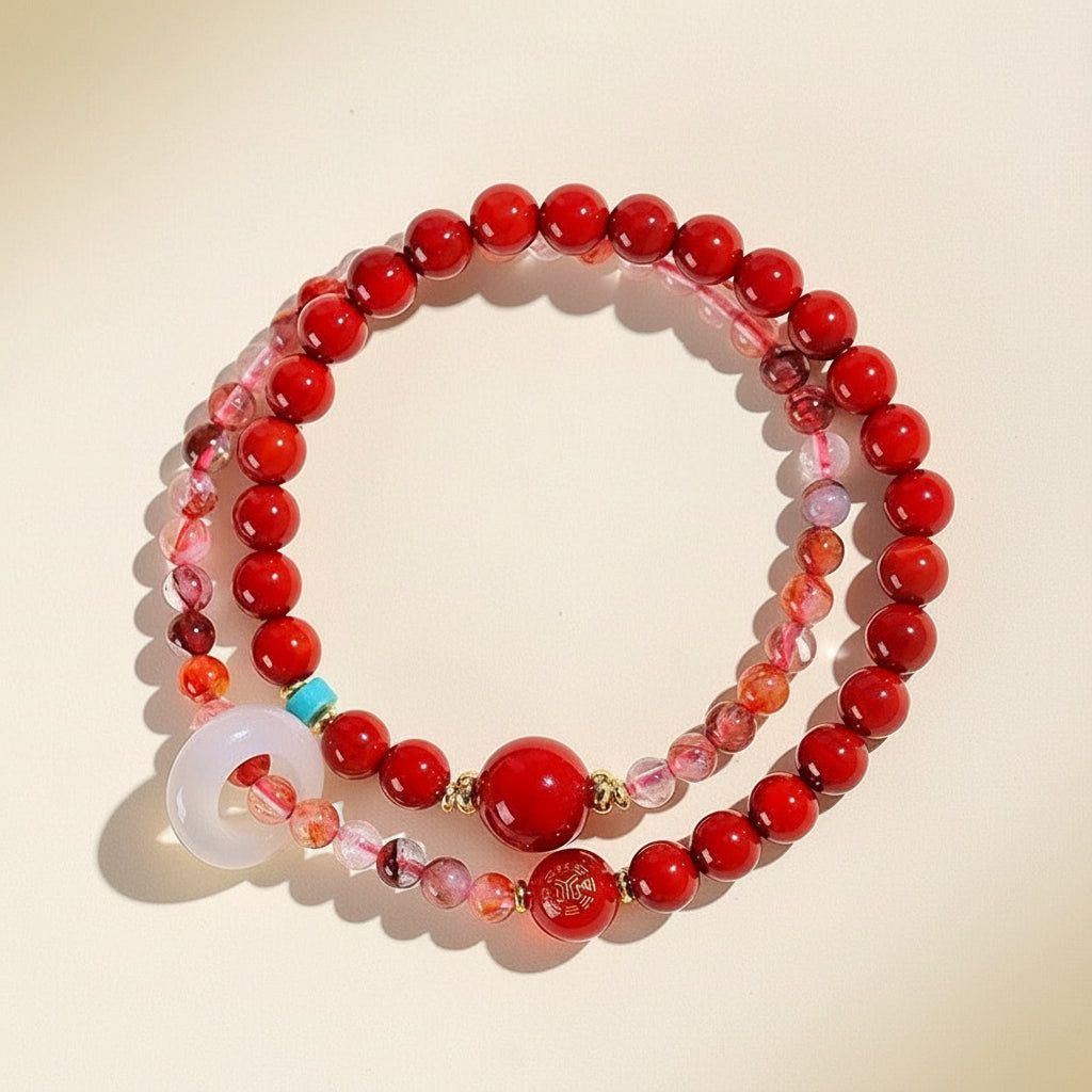 Natural Citrine Wealth-Attracting Five-Element Multigem Bracelet