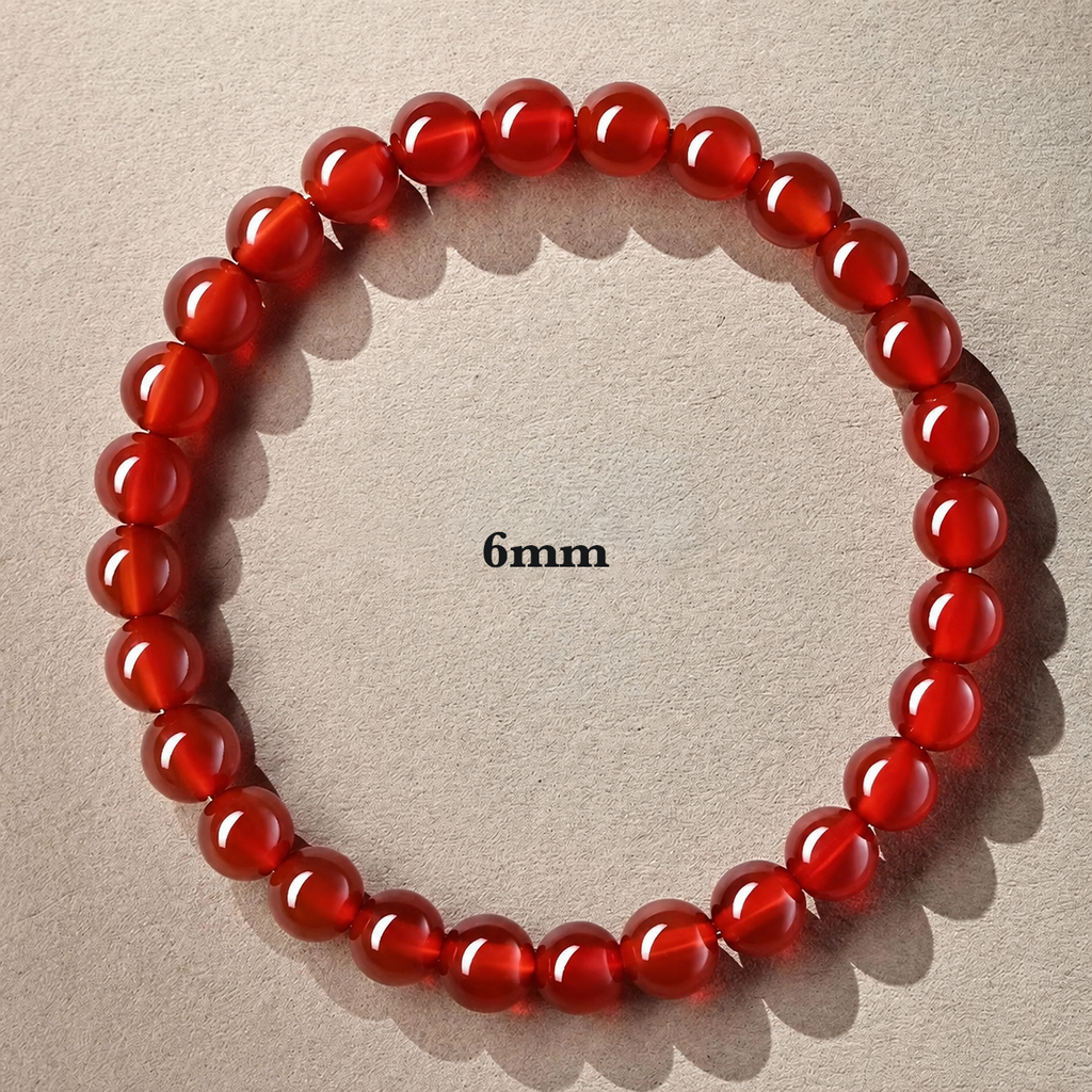 Red Agate Vitality & Protection Beaded Bracelet