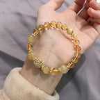 Golden Rutilated Quartz & Citrine Wealth-Attracting Bracelet