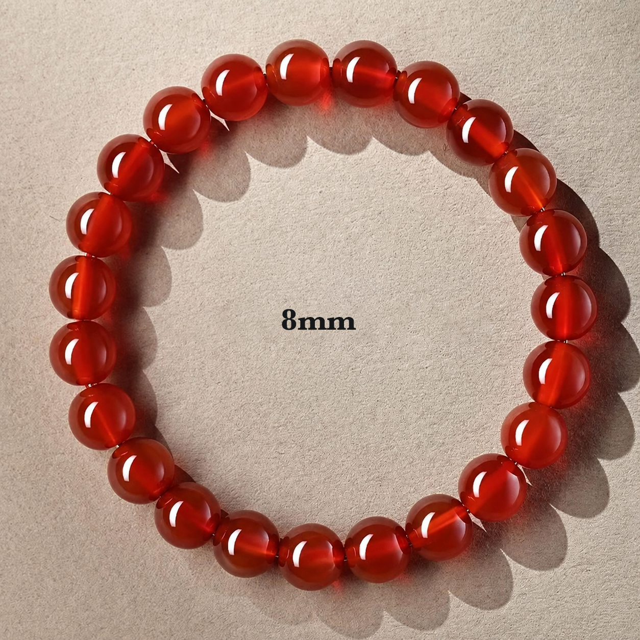 Red Agate Vitality & Protection Beaded Bracelet