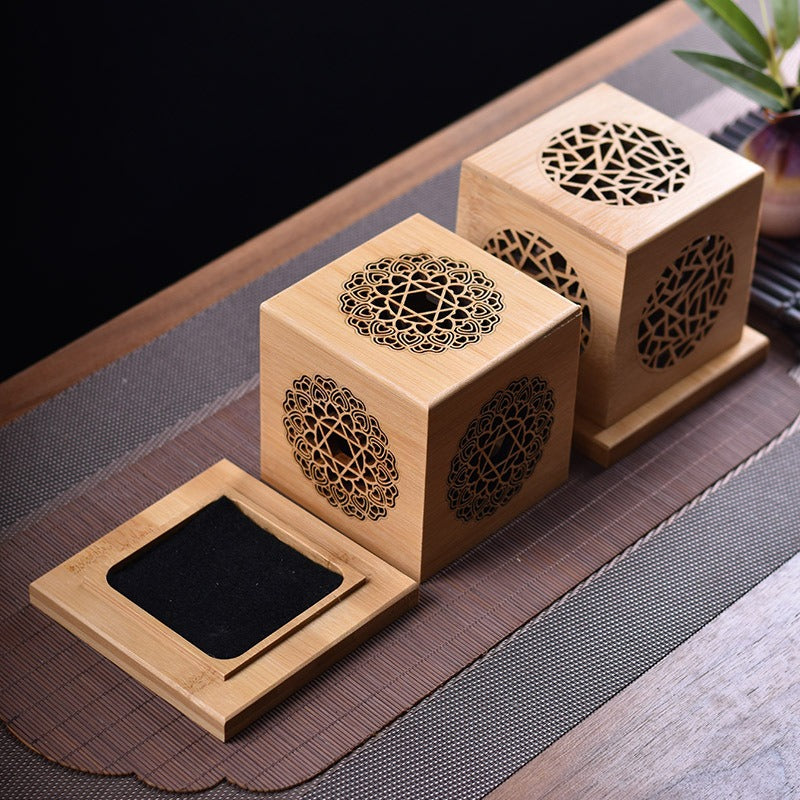 Crystal Purification Wooden Magnetic Cedar Incense Box