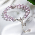 Bolivian Amethyst Fu-Lu Gourd Luck Blessings Protection Beaded Bracelet