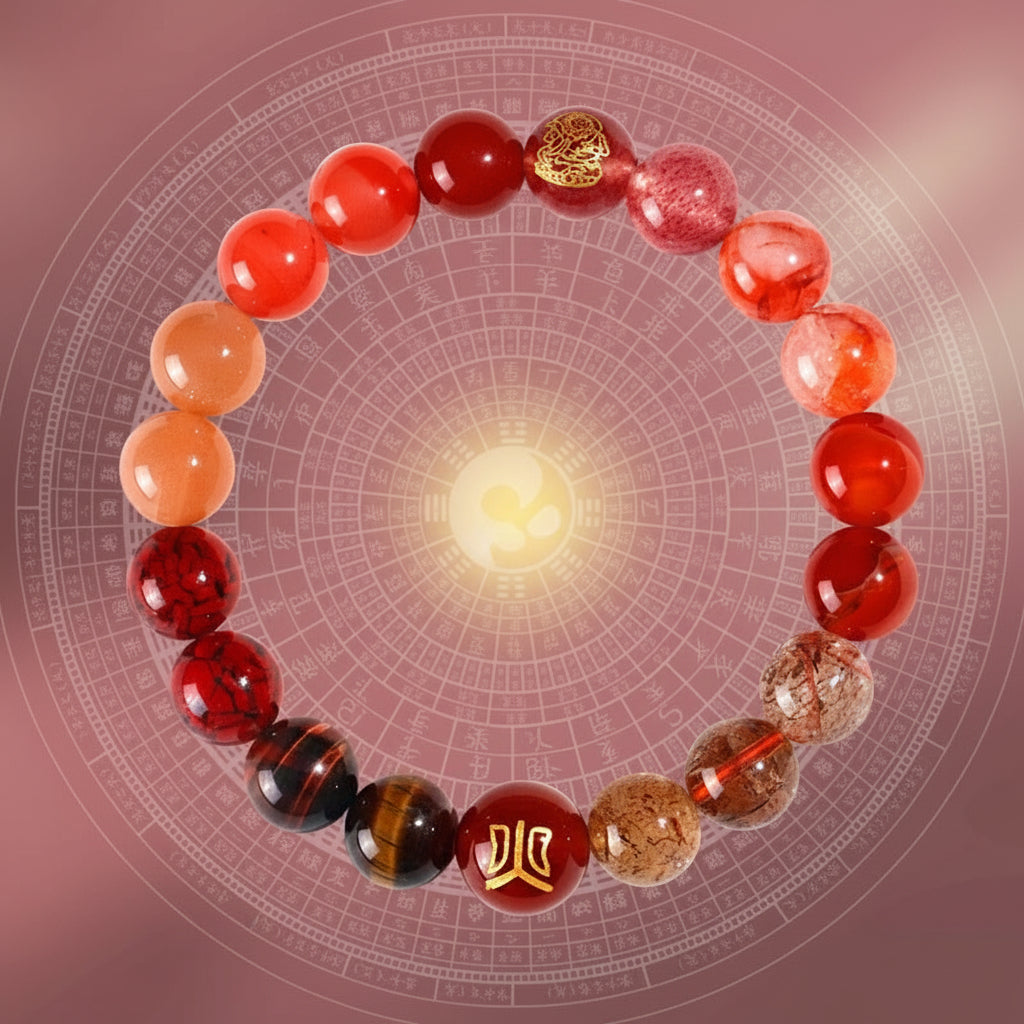 Natural Citrine Wealth-Attracting Five-Element Multigem Bracelet