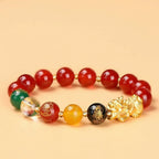 Obsidian Color-Changing Gold Sand Pixiu Wealth Bracelet
