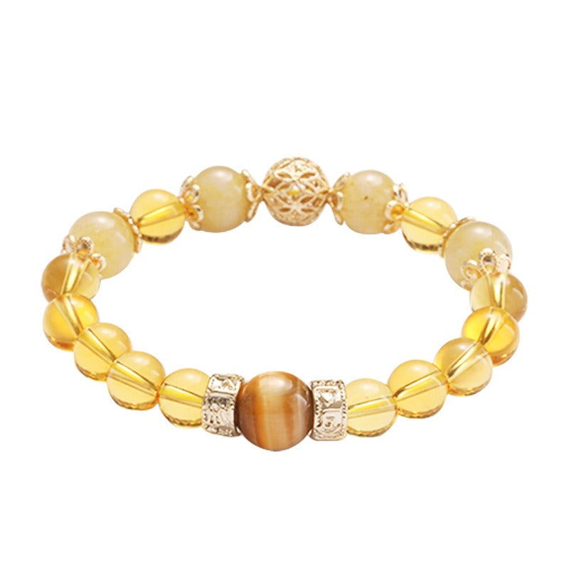 Golden Rutilated Quartz & Citrine Wealth-Attracting Bracelet