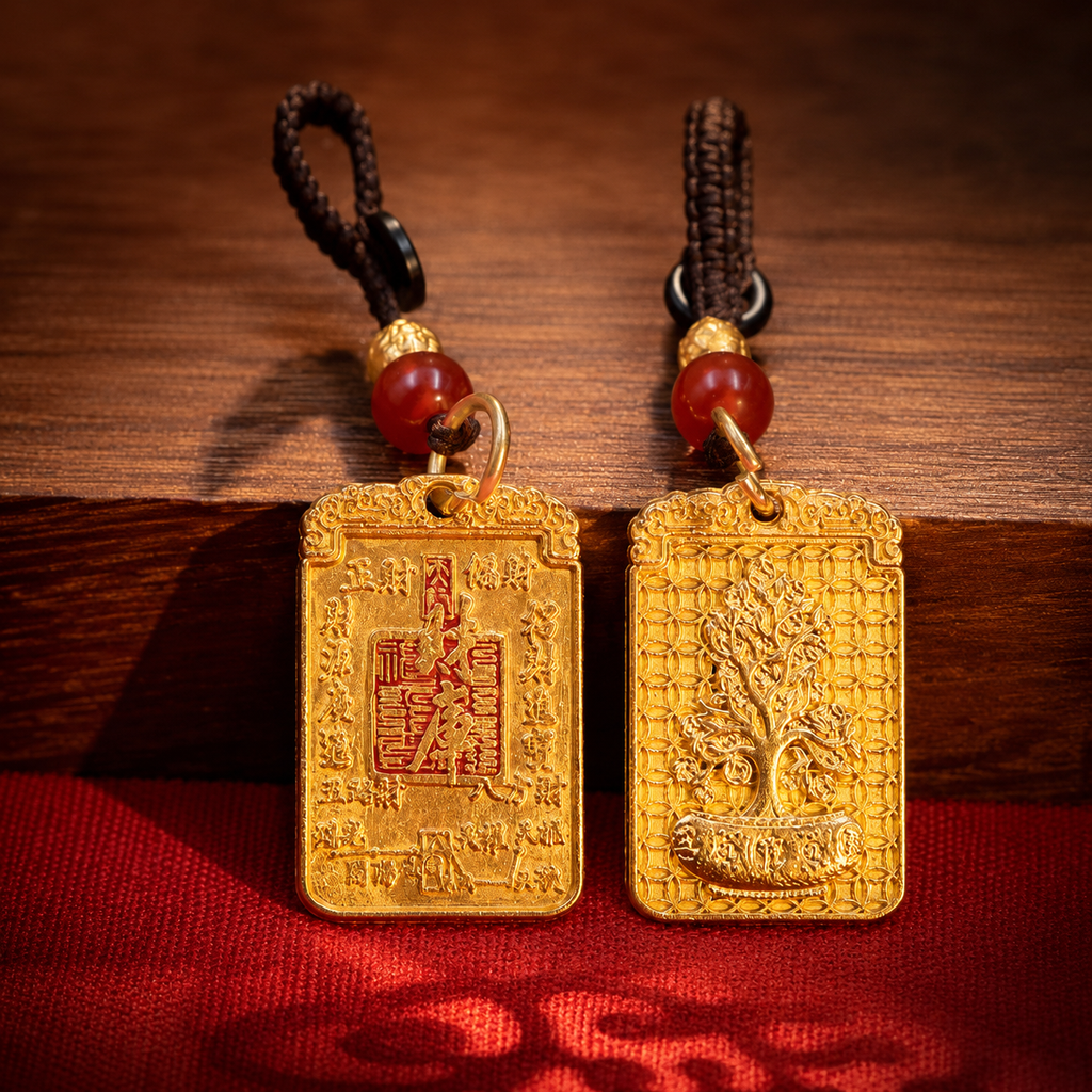 Wealth Treasury & Savings Protection Taoist Fulu Hanging Charm