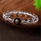 Natural Clear Quartz Zodiac Guardian Transfer-Bead Bracelet