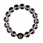 Natural Clear Quartz Zodiac Guardian Transfer-Bead Bracelet